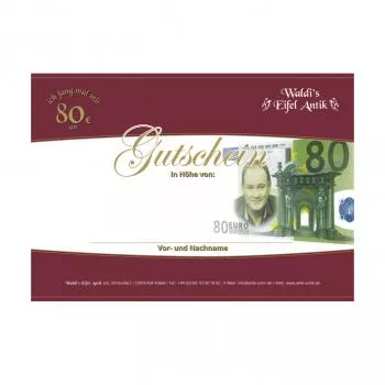 80 Euro Waldi Gutschein Eifel Antik
