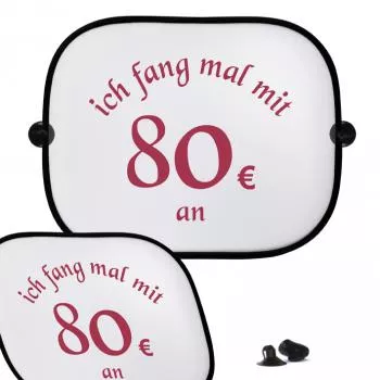 "ich fang mal mit 80 Euro an" Autoscheiben-Sonnenschutz