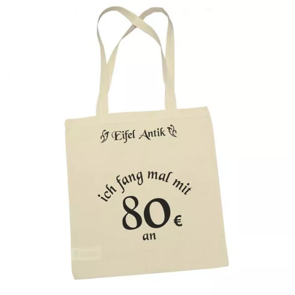 80 Euro Waldi Tasche "ich fang mal mit 80 € an" - groß